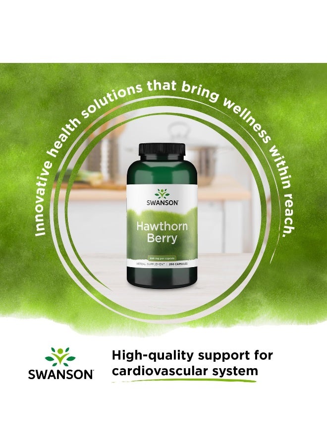 Swanson Hawthorn Berries, 565 mg 250 Caps - Image 2
